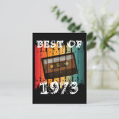 BEST AUS DEM JAHR 1973 VINTAGER CASSETTE POSTKARTE (Stehend Vorderseite)