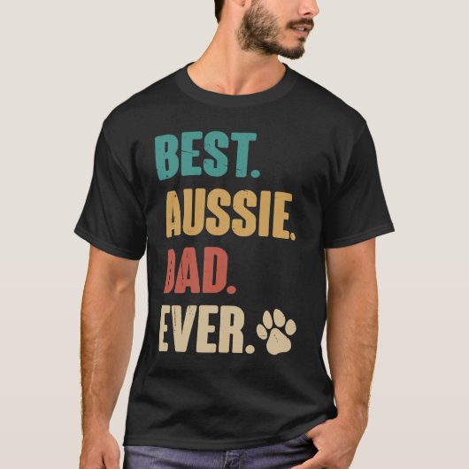 Best Aussie Dad Australian Shepherd Dog T-Shirt (Vorderseite)