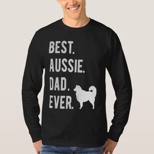 Best Aussie Dad Ever Australian Shepherd Mens Da T-Shirt (Vorderseite)