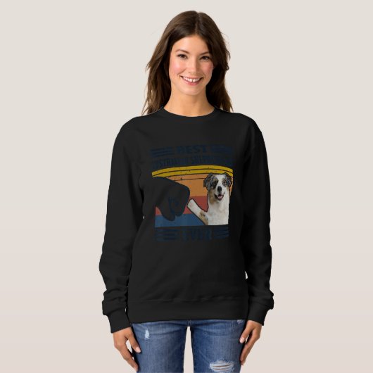 Best Australian Shepherd Dog Dad Ever Bump Fit Fun Sweatshirt (Vorne ganz)