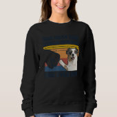 Best Australian Shepherd Dog Dad Ever Bump Fit Fun Sweatshirt (Vorderseite)