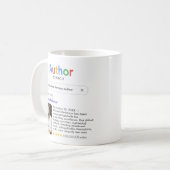Best Author Ever Search Photo Message Writer Gift Kaffeetasse (Vorderseite Links)