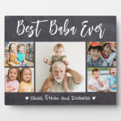 Best Baba je Grandkids 5 Foto Chalkboard Fotoplatte (Vorderseite)