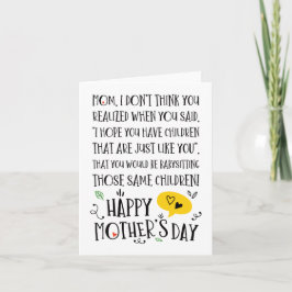 Best Baby Sitter Mama Funny Mother Day Card Einladung