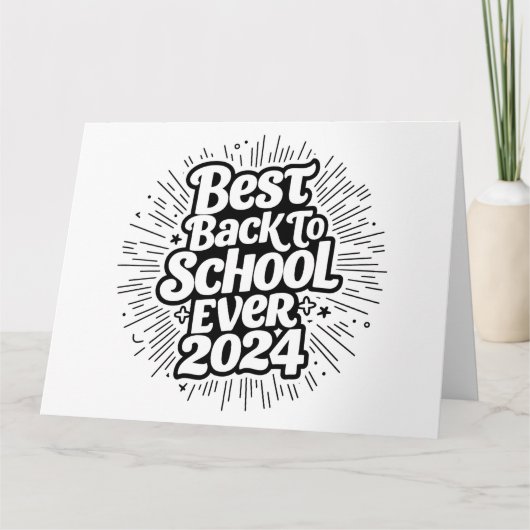 Best Back to School 2024 Design Dankeskarte (Vorderseite)