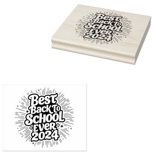 Best Back to School 2024 Design Gummistempel (Stempel)