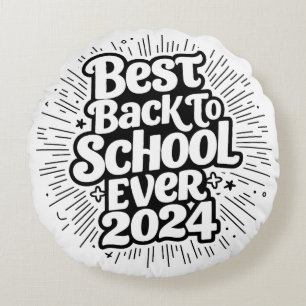 Best Back to School 2024 Design Rundes Kissen