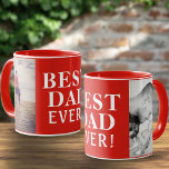 Best Bad Ever Vatertag 2 Foto Collage Rot Tasse<br><div class="desc">Best Bad Ever Vatertag 2 Foto Collage Rote Tasse. Personalisieren Sie die Tasse mit Ihren Fotos - fügen Sie zwei Fotos in die Vorlagen ein. Moderne, weiße, fette Typografie Bester Vater je - Sie können jeden Teil des Textes ändern, wenn Sie gewollt haben. Schaffen Sie sich ein persönliches Vatertagsgeschenk für...</div>