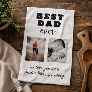 Best Bad Ever Vatertag 2 FotoCollage Geschirrtuch