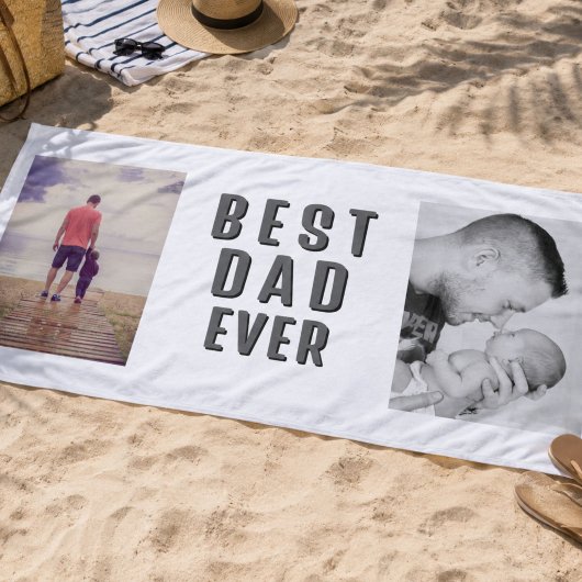 Best Bad Ever Vatertag 2 FotoCollage Strandtuch