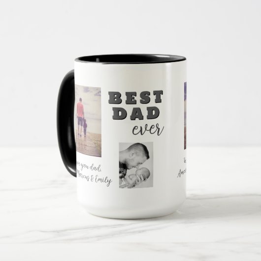 Best Bad Ever Vatertag 2 FotoCollage Tasse (Vorderseite Links)