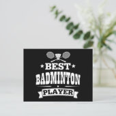 Best Badminton Player Postkarte (Stehend Vorderseite)
