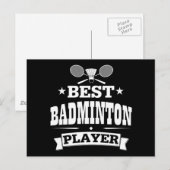 Best Badminton Player Postkarte (Vorne/Hinten)
