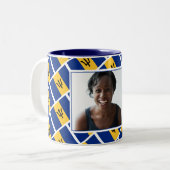 BEST BAJAN MUM Personalisiert Barbados Flag Foto Zweifarbige Tasse (Vorderseite Links)