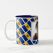 BEST BAJAN MUM Personalisiert Barbados Flag Foto Zweifarbige Tasse (Links)
