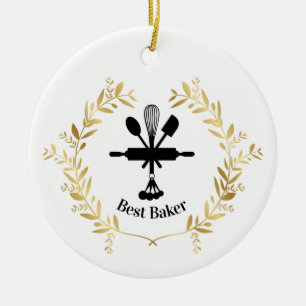 Best Baker Award Weihnachtsdekoration Keramik Ornament
