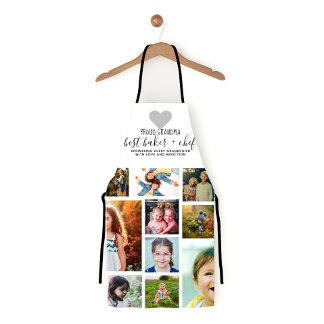 Best Baker Koch Weißes Herz Oma FotoCollage Schürze