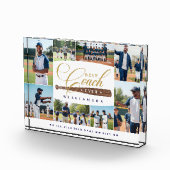 Best Baseball Coach Ever Team Sports Photo Collage Fotoblock (Rechts)
