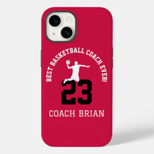 Best Basketball Coach Ever Red Sports Team Jersey Case-Mate iPhone 14 Hülle