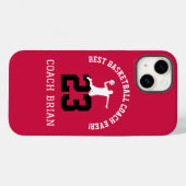 Best Basketball Coach Ever Red Sports Team Jersey Case-Mate iPhone Hülle (Rückseite (Horizontal))