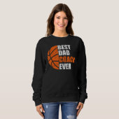 Best Basketball Dad Coach Ever Fathers Day Retro B Sweatshirt (Vorne ganz)