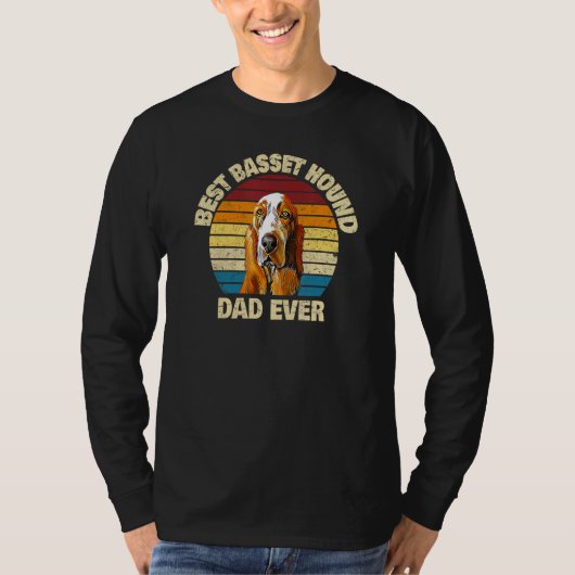 Best Basset Hound Dad Ever Basset Hound T-Shirt (Vorderseite)