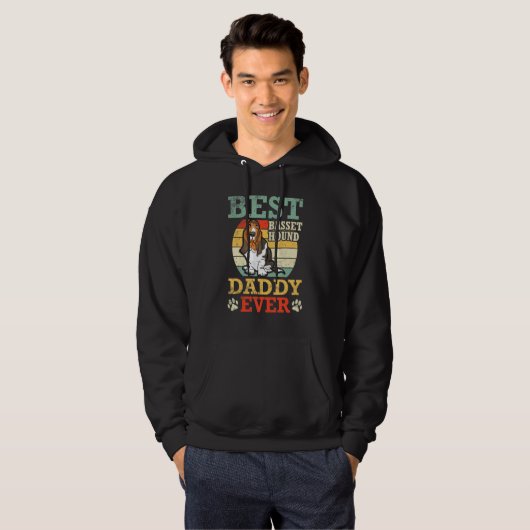 Best Basset Hound Dog Daddy Ever Father Day Dad So Hoodie (Vorne ganz)