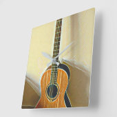 Best bassist ever quadratische wanduhr (Winkel)