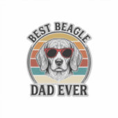 Best Beagle Dad Ever Vintage Beagle Shirt Design_1 Aufkleber (Vorderseite)