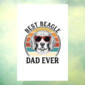 Best Beagle Dad Ever Vintage Beagle Shirt Design_1 Fensteraufkleber (Blatt 3)