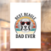 Best Beagle Dad Ever Vintage Beagle Shirt Design_1 Fensteraufkleber (Blatt 2)