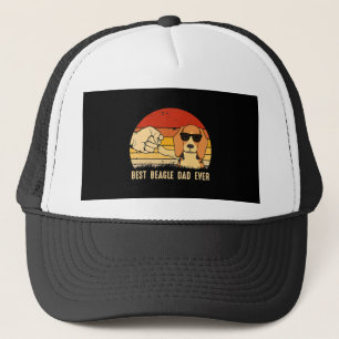 Best Beagle Dog Dad Ever Retro Gift For Beagle Dad Truckerkappe