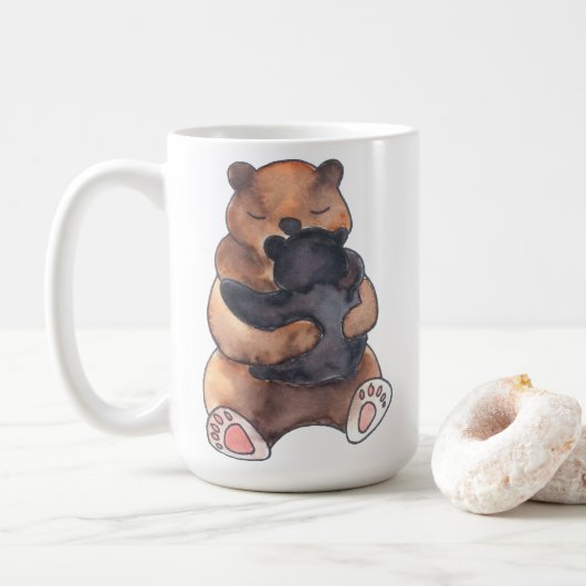 Best Bear Hugs Mama Mama Baby Bear Kaffeetasse (Mit Donut)