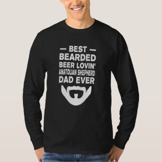 Best Bearded Beer Lovin' Anatolian Shepherd Dad T-Shirt