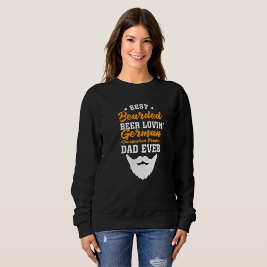 Best Bearded Beer Lovin' German Wirehaired Pointer Sweatshirt (Vorne ganz)