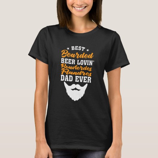 Best Bearded Beer Lovin' Pembroke Welsh Corgi Dad T-Shirt (Vorderseite)
