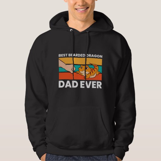 Best Bearded Dragon Dad Ever Lizard Bearded Dragon Hoodie (Vorderseite)
