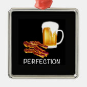 Best Beer and Bacon Ohrs und Requisiten! Silbernes Ornament (Vorne)