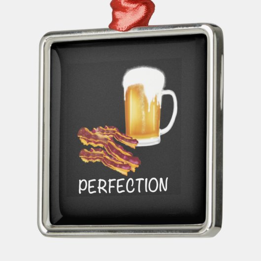 Best Beer and Bacon Ohrs und Requisiten! Silbernes Ornament (Links)