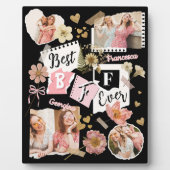 Best BFF Ever Fun Scrapbook Friends Photo Collage Fotoplatte (Vorderseite)