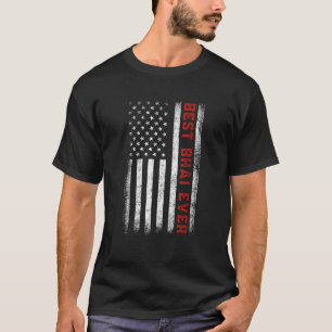 Best Bhai Ever American Flag Patriotic Bhai Father T-Shirt
