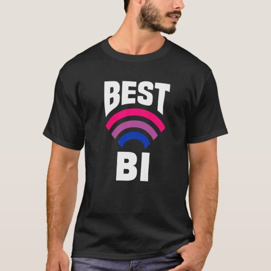 Best Bi Funny Bi Pride Flag Bisexual Premium T-Shirt (Vorderseite)