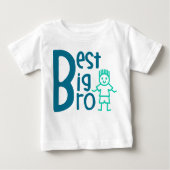 Best Big Bro Säugling T - Shirt (Vorderseite)