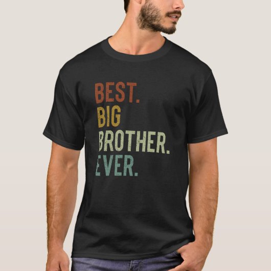 Best Big Brother 2023 Cool Retro Big Bro T-Shirt (Vorderseite)