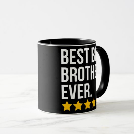 Best Big Brother Ever Sibling Funny Funny Big Bro Tasse (VorderseiteRechts)