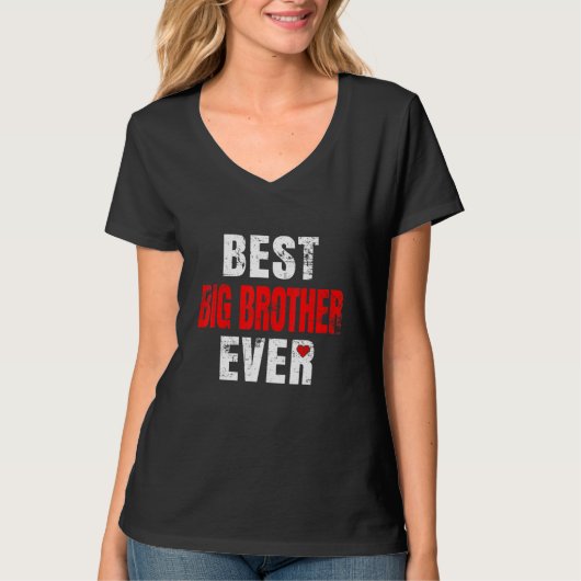 Best Big Brother Ever Valentines Day Big Brother F T-Shirt (Vorderseite)