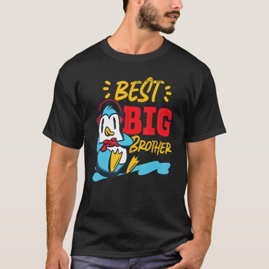 Best Big Brother Gaming Penguin T-Shirt (Vorderseite)