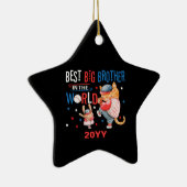 Best Big Brother in the World - Baseball Keramik Ornament (Rechts)