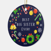 Best Big Sister Ever Christmas Ornament (Links)