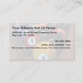Best Billiard Hall Sports Business Cards Visitenkarte (Vorderseite)
